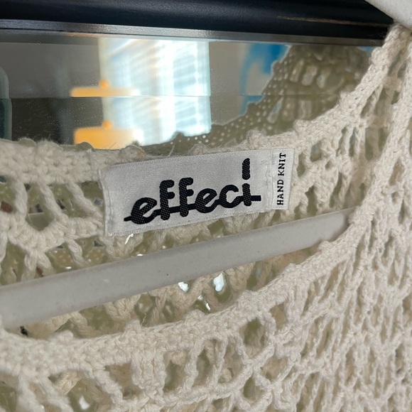 Vintage Effeci Hand Knit Cover Up Size Small - Picture 3 of 6